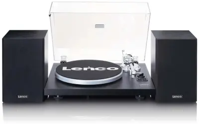 Gramofon LENCO LS-500BK, Bluetooth, RCA, zvučnici 2x30W, crni