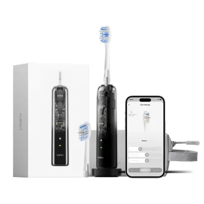 Električna četkica za zube Laifen Wave Pro, prozirna crna (ABS)