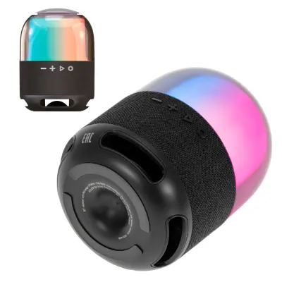 Baterija 1500mAh LED RGB prijenosni bluetooth 5.0 zvučnik USB FM radio crna