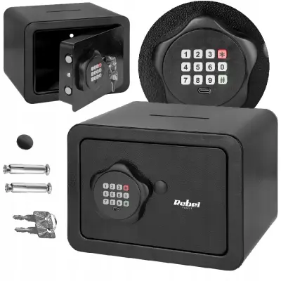 Digitalni PIN elektronički sef za novac 230 mm crni