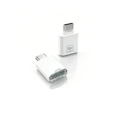 Type-C na TF čitač, 2 kom, bijeli ABS, OTG, podrška 2TB