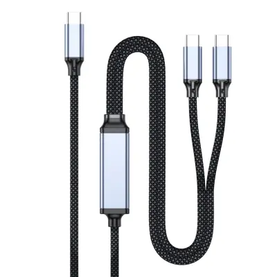 100W USB-C dvojni brzi kabel za punjenje 1.2 m, za dva uređaja