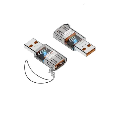 USB 3.2 adapter muško-ženski, 2 komada, do 10 Gbps Transparent