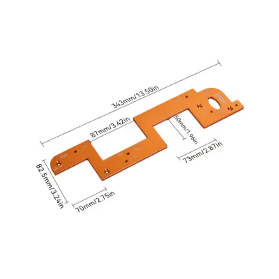 Šablona za rezanje utora bez ručki, aluminijska, 26 i 37 mm
