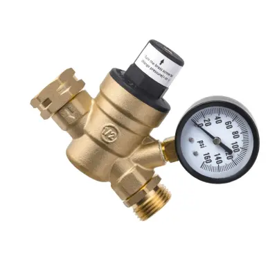 Regulator tlaka od bezolovnog mesinga s manometrom NH3/4