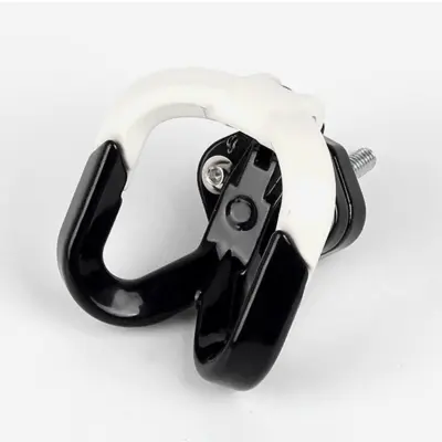 2x metalni kuk za motocikl i e-bicikl — opružni protispadanja Black&White