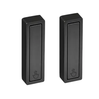 Sklopiva zidna kuka 2 kom - aluminijska legura, bez bušenja Black
