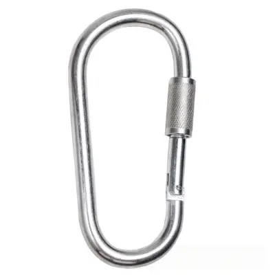 Karabiner za vanjsku opremu - aluminijski D-prsten 17cm White