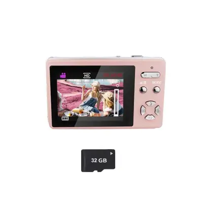 Digitalni fotoaparat 48 MP, 16x zum, makro i kartica 32G Pink
