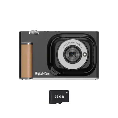 Mini digitalni fotoaparat 5K s 18x zumom i preklopnim zaslonom Black