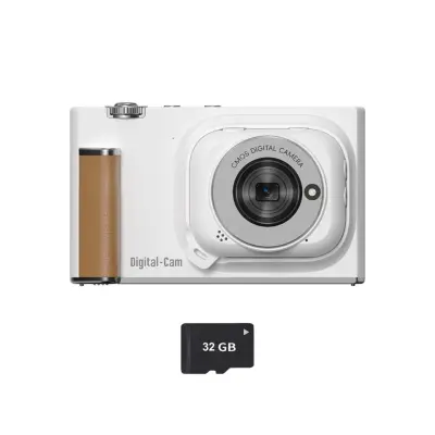 Mini digitalni fotoaparat 5K s 18x zumom i preklopnim zaslonom White