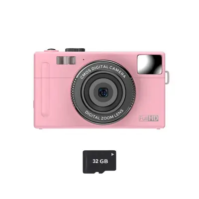 Digitalni fotoaparat 24 MP s 16x zumom i 1080p videom Pink