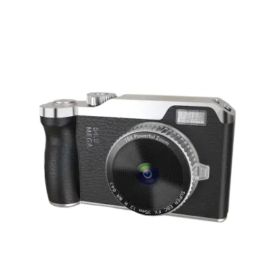 Digitalni fotoaparat CCD, HD dvostruke leće, 16x optički zum Black