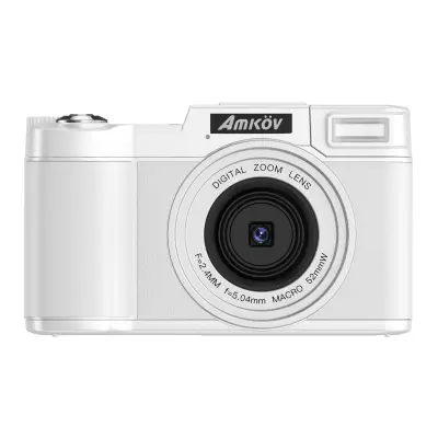 Digitalni fotoaparat 48 MP 4K s karticom i preklopnim zaslonom White