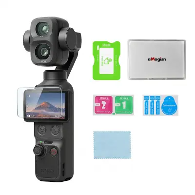 Kaljeno staklo za Pocket4P/4/3, HD prozirno, 2 kom s folijom leće