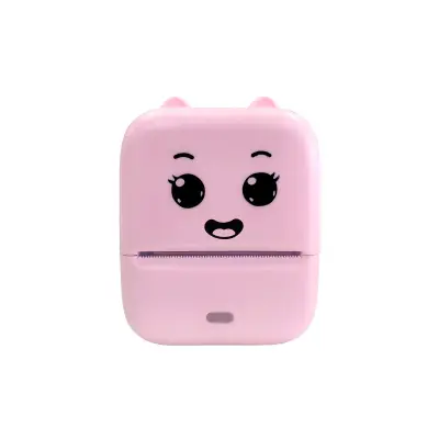 Mini Bluetooth termalni pisač naljepnica s ljepljivim rolama Pink