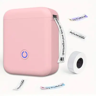 Kompaktni Bluetooth termalni pisač naljepnica s USB Type-C, 203 dpi Pink