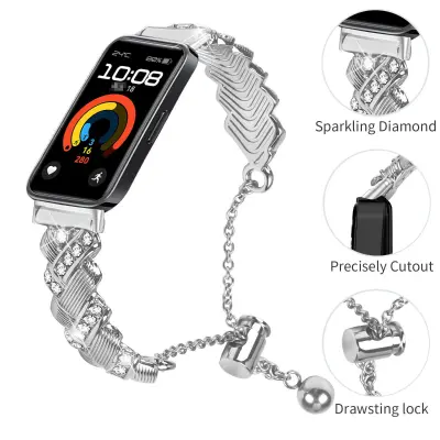 Zamjenski remen – Huawei Band 11/11 Pro, polukružna narukvica sa srcem Silver