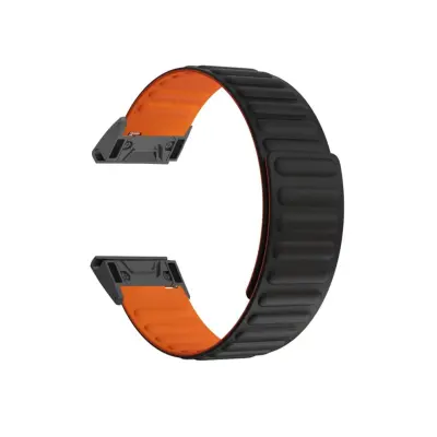 Udobna 26mm narukvica za Amazfit T-Rex Ultra 2 s magnetnim kopčom Black+Orange