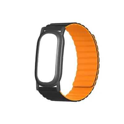 Silikonsko-PC magnetsko zamjensko remenje za Fitbit Air u više boja Black Orange