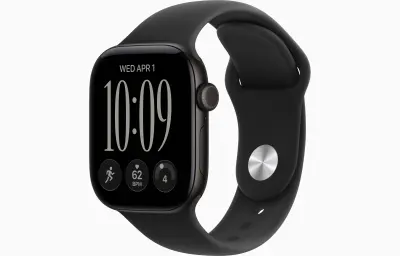 Apple Watch Series 12 GPS 42mm Black Aluminium Case with Black Sport Band - S/M