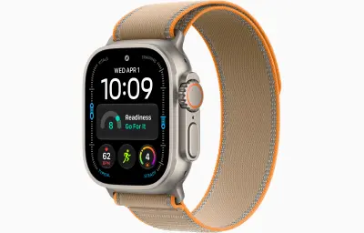 Apple Watch Ultra 4 Cellular 49mm Natural Titanium Case with Sand Trail Loop - M/L