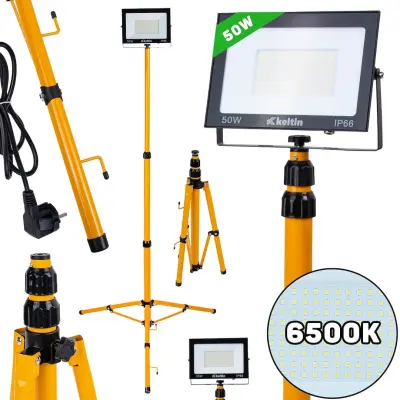 50W SMD LED građevinski reflektor na tronošcu 6500K