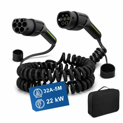 Pametna zidna punionica (Wallbox) 22kW 32 A trofazni Tip 2 – Kabel 6 m, CEE 32A, WiFi BT, IEC 62196, IP67