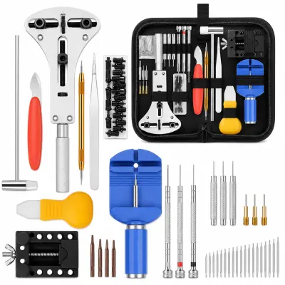Set za popravak satova, alat za izmjenu baterija, otvarač kućišta, 5 bitova odvijača | TIMEKIT