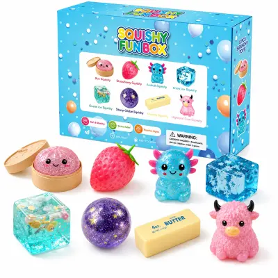 Senzorna plišana igračka na stiskanje i rastezanje, 8 različitih likova, neotrovan i izdržljiv materijal| SQUISHRA Berry i prijatelji