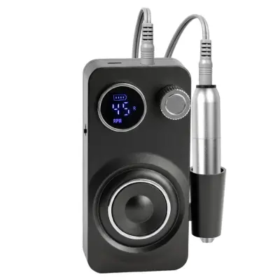 Punjiva električna brusilica za nokte s 12 nastavaka Black