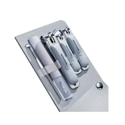 Prijenosni 5-dijelni inox set za njegu noktiju s kosim rezom Blue