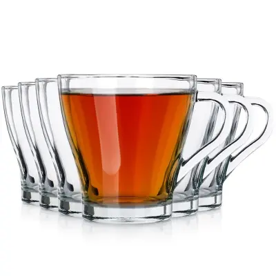 Set staklenih čaša za kavu i čaj Vilde 250 ml, 6 komada – Prozirne čaše za tople napitke