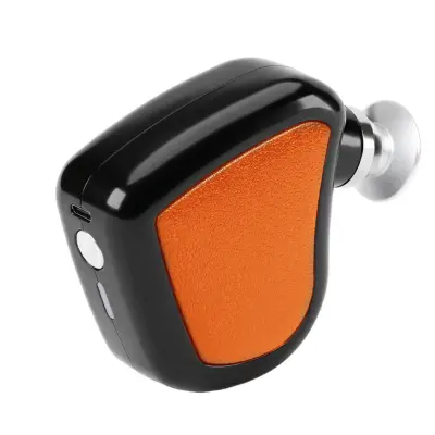 Mini masažni pištolj s 4 razine i silikonskim glavama Orange