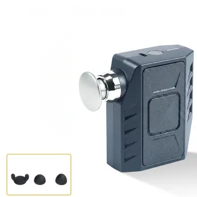 Mini prijenosni masažer s 4 razine i silikonskim glavama Blue