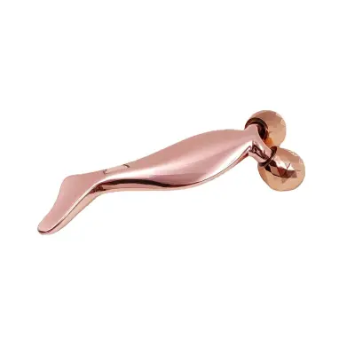 Dvostruki mermaid gua sha valjak od metala, zlatni Gold