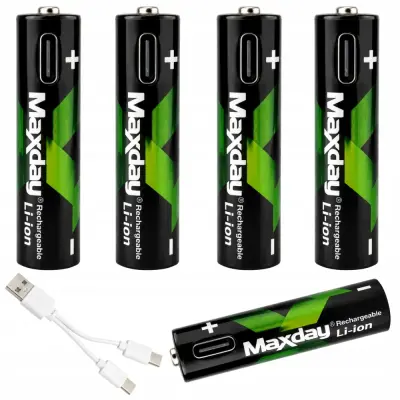 4x AAA litij-ionske punjive baterije od 440 mAh s USB-C utičnicom i automatskim punjenjem