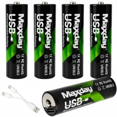 4x AA litij-ionske punjive baterije od 1466 mAh s USB-C priključkom, koje se same pune