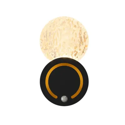 Punjiva zidna svjetiljka oblika brežuljka sa senzorom pokreta Black