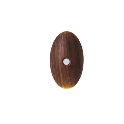Ovalna punjiva zidna lampa s pokretnim senzorom, 1200mAh Wood color