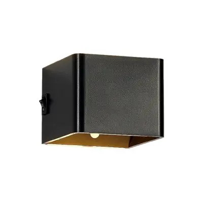 Zidna LED svjetiljka 5 W sa senzorom pokreta i USB-om Black