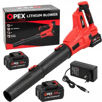 Set baterija 21V vrtni puhač 28000 o/min puhač lišća 2x 5Ah