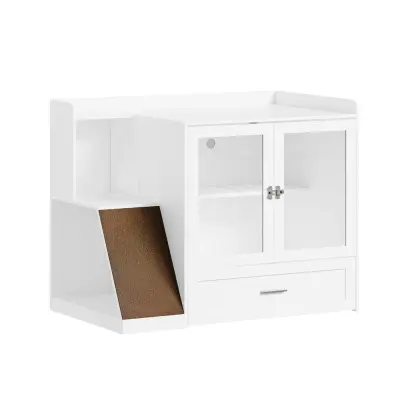 Ormarić za mačju ljetnicu Boja Bijela 98x60x80cm HAT02-L-E-W