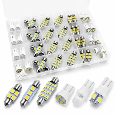 Set bijelih automobilskih žarulja, 42 komada, 6 različitih veličina, jarke LED | BRITECAR