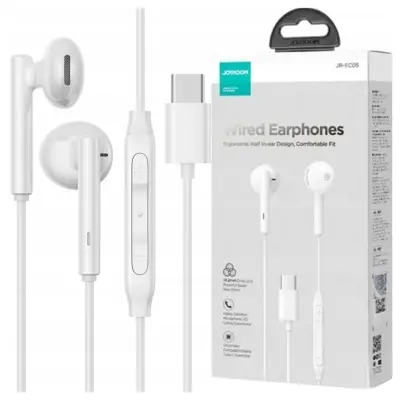 Žičane slušalice USB-C Joyroom JR-EC05, bijele