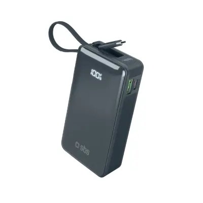 SBS Powerbank 10000 mAh 20W z vgrajenim USB-C kablom