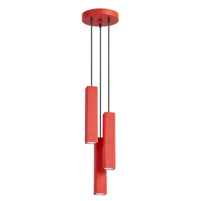 Viseća svjetiljka RAYO 3P crvena