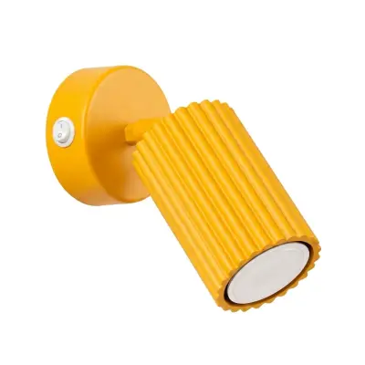 Zidna lampa KARBON žuta s prekidačem