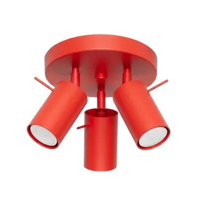 Stropna lampa RING 3P crvena