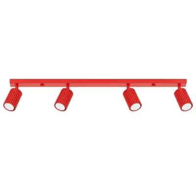 Stropna lampa KARBON 4L crvena
